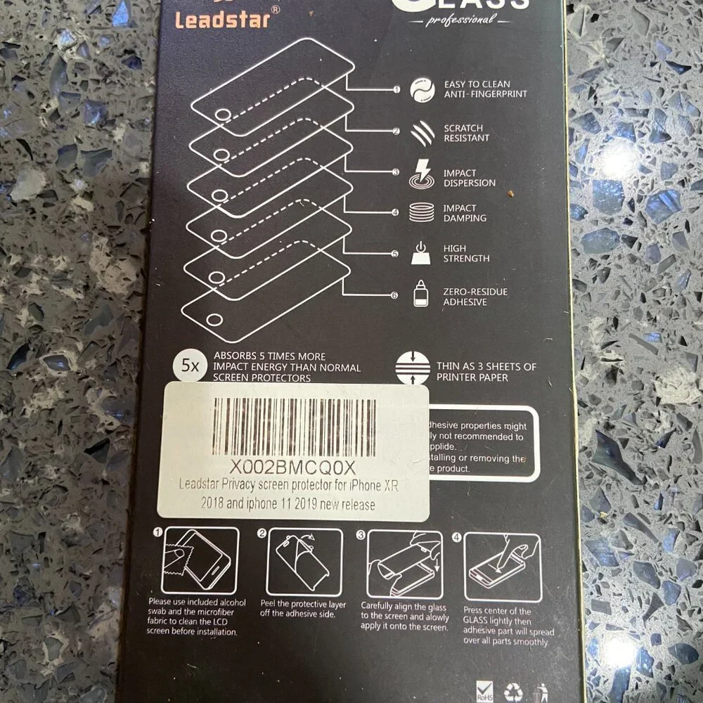 One Leadstar compatible iPhone 11 & iPhone XR Privacy Screen Protector 6.1 Inch